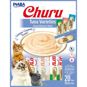 <strong>Inaba</strong> Churu Cat Tuna Varieties, Snack Húmedo para Gatos, Variedades de Atún, bolsa de 20 unidades