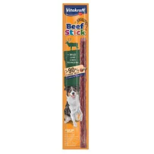 <strong>Vitakraft</strong> Beef Stick Ciervo, Snack para Perros, Barrita de Carne de Venado, 1 un, bolsa de 12 gr