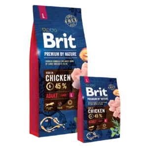 <strong>Brit Premium By Nature</strong> Alimento Seco para Perros, Adulto, Raza Grande, Pollo, bolsa de 15 kg