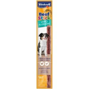 <strong>Vitakraft</strong> Beef Stick Hypoallergenic, Snack para Perros, Barrita de Pavo y Avestrúz, bolsa de 12 gr