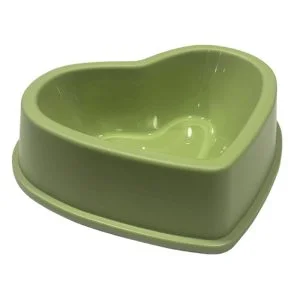 <strong>Guau!</strong> Plato en Forma de Corazón, Verde, 20x16x5,5 cm