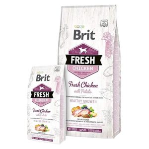 <strong>Brit Fresh</strong> Puppy Chicken with Potato, Alimento Seco para Perros, Cachorro, Pollo con Papa, bolsa de 2.5-12 kg