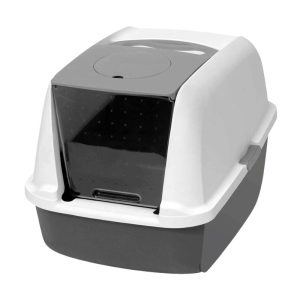 <strong>Catit</strong> Jumbo Airsift, Baño Grande para Gatos con Cubierta y Filtro Anti-olores, Gris