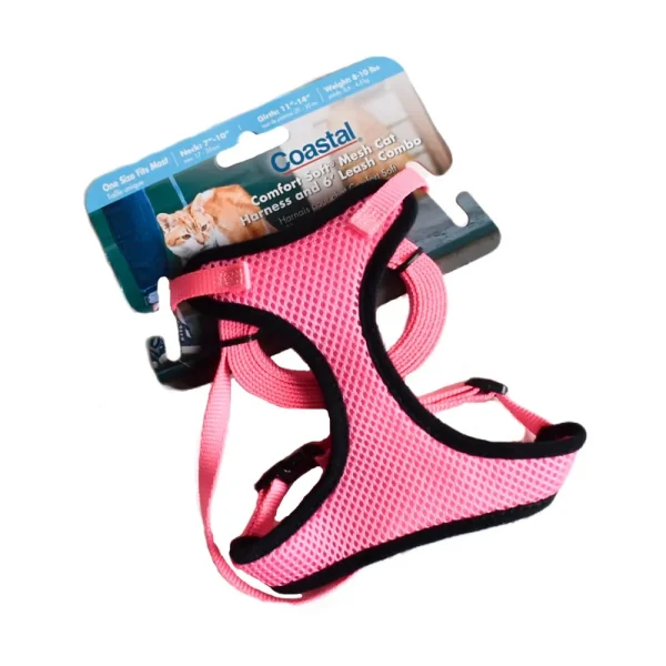 <strong>Coastal</strong> Comfort Soft, Arnés y Trailla para Gatos, Azul, Diámetro Ajustable Cuerpo 35-40 cm - Imagen 3