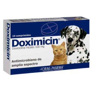 <strong>Doximicin</strong> Antibiótico para Perros y Gatos, 100 mg, 10 comprimidos