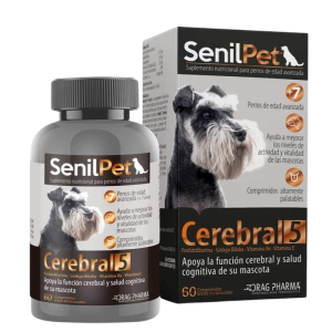 <strong>SenilPet</strong> Cerebral 5, Suplemento Cognitivo para Perros Senior, 60 comprimidos