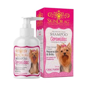 <strong>Skindrag</strong> Ceramidas, Shampoo Reparador para Perros con Pelaje Dañado y Opaco, 250 ml