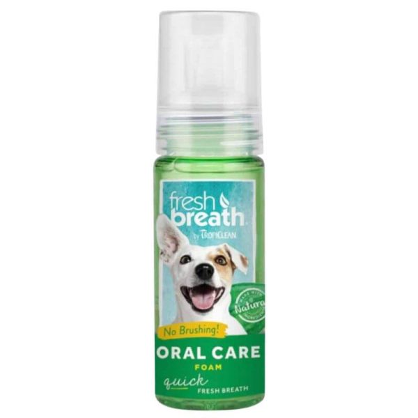 <strong>TropiClean</strong> Fresh Breath, Espuma Dental para Perros y Gatos, Sabor Menta, 133 ml