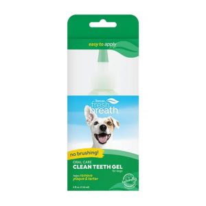 <strong>TropiClean</strong> Fresh Breath, Gel Dental Menta para Perros, Aliento Fresco y Cuidado Bucal, envase de 118 ml