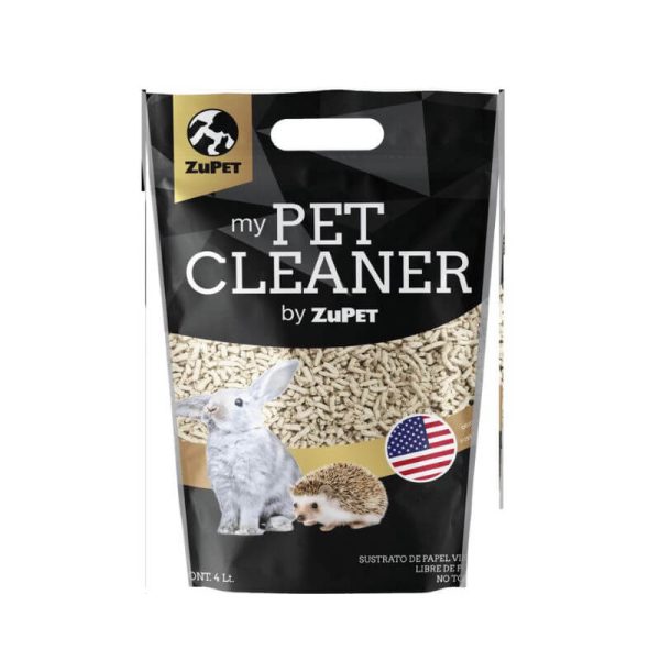 <strong>ZuPet</strong> My Pet Cleaner, Sustrato de Papel Virgen para Mascotas Pequeñas, Capacidad de 4 lt