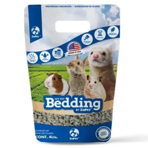 <strong>ZuPet</strong> My Pet Bedding, Sustrato de Papel Reciclado para Pequeñas Mascotas, Control de Olores y Alta Absorción, Capacidad de 4 lt