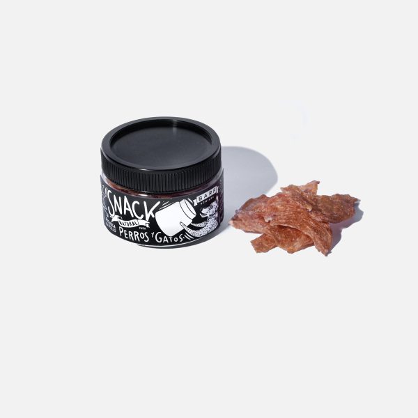 <strong>Barf</strong> Charqui Pollo, Snack para Perros y Gatos, Natural, pote de 50 gr