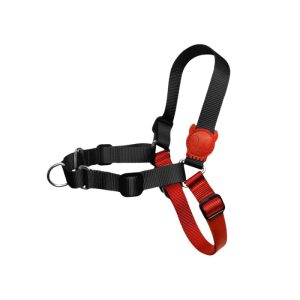 <strong>Zee.Dog</strong> Soft Walk Fatboy, Arnés Anti-Tirones para Perros, Negro Rojo, Talla S