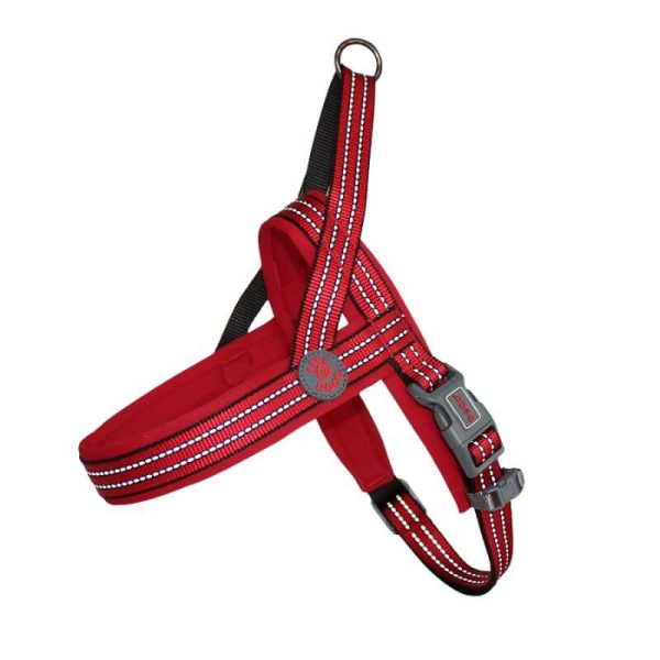 <strong>DOCO</strong> Vario, Arnés Costura Reflectante para Perros, Color Rojo, Tallas S