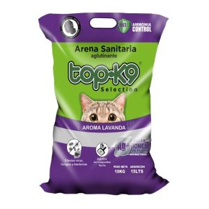 <strong>Top-K9</strong> Iones de Plata, Arena Sanitaria Aglutinante para Gatos, Aroma Lavanda, Bolsa de 10 kg