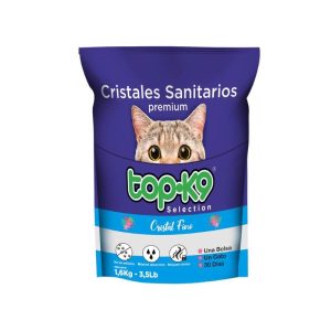 <strong>Top-K9</strong> Arena Sanitaria para Gatos de Cristal Fino, Rápida Absorción, bolsa de 1.6 kg