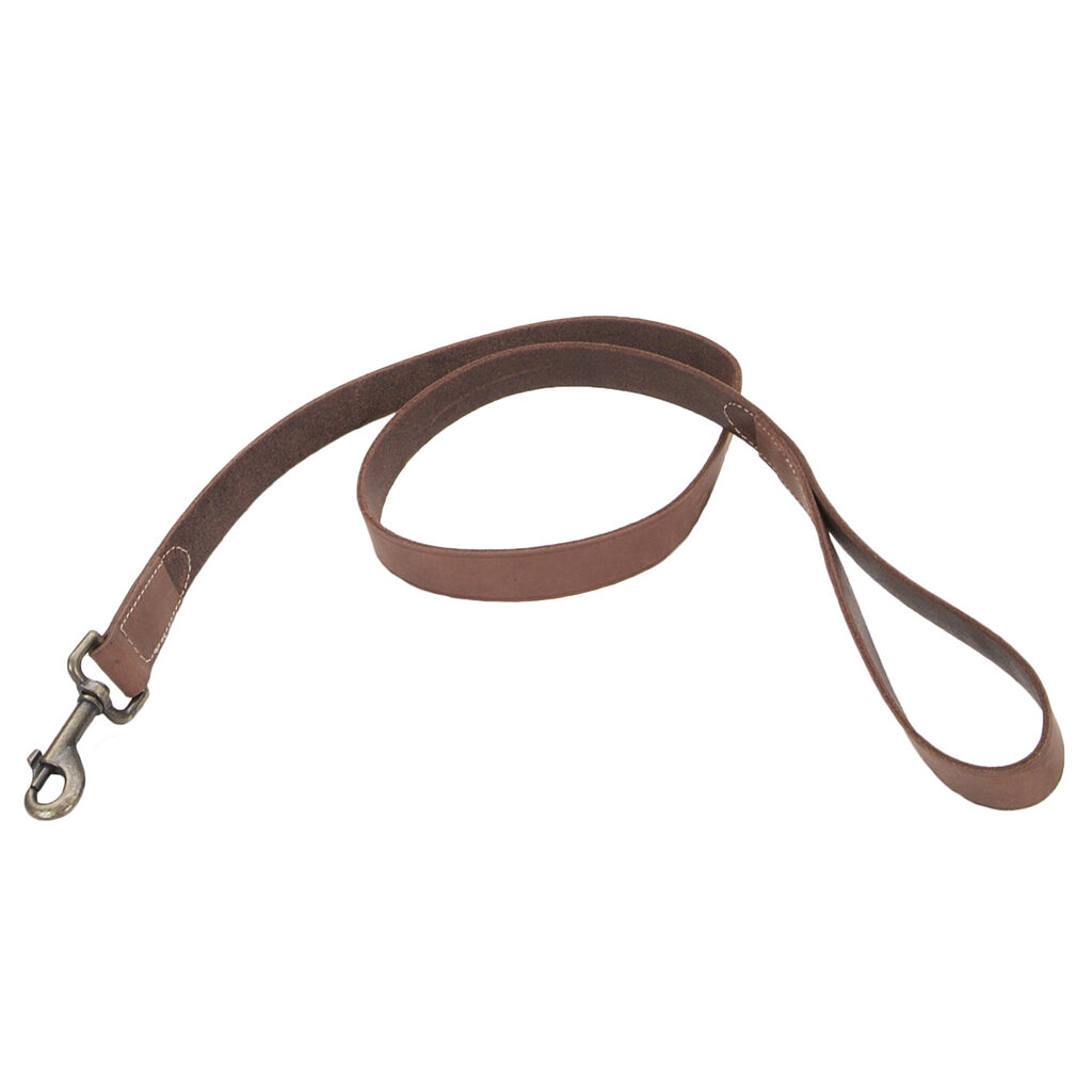 <strong>Coastal</strong> Circle T Chocolate, Correa/Trailla de Cuero Genuino Trabajado a Mano para Perros