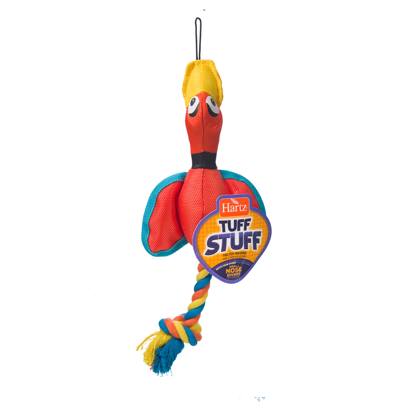 <strong>Hartz</strong> Tuff Stuff Nose Divers, Pato de Juguete Rellenable y con Cuerda para Perros, Tamaños S‑L - Imagen 2