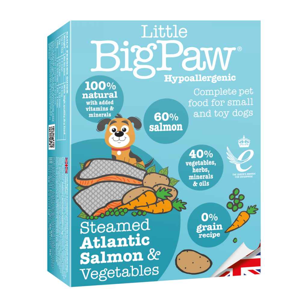 <strong>Little Big Paw</strong> Alimento Húmedo para Perros, Terrina de Salmón y Vegetales, 150 gr, en lata