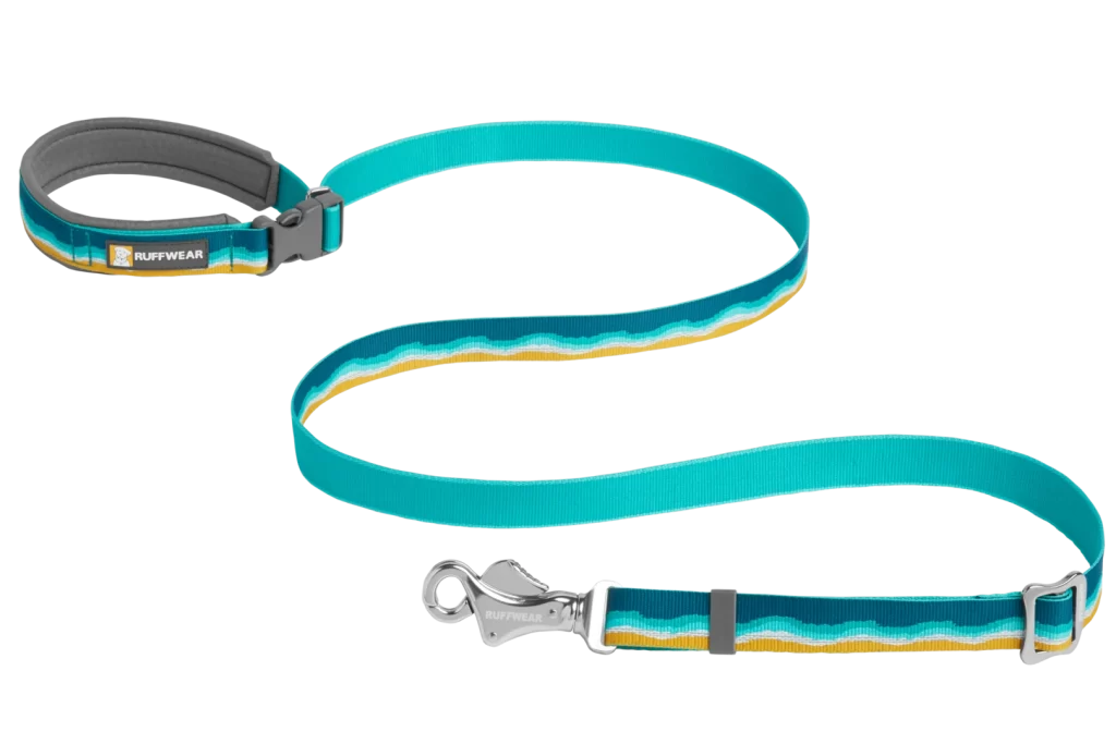 <strong>Ruffwear</strong> Crag Seafoam, Correa Reflectante de Polyester Duradero y Resistente para Perros, Medidas: 1,1 a 1,8 mt de largo, 19 mm de ancho