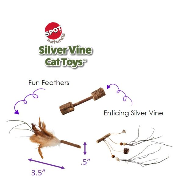 SPOT SILVER VINE CAT TOY SMALL ASSORTED STYLES