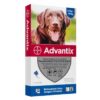 Advantix Solución Tópica, Antiparasitario Externo para Perros, 25-40 kg, 1 pipeta de 4 ml (dosis mensual)