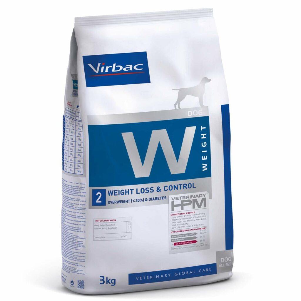 <strong>Virbac HPM</strong> W2 Weight Loss & Control, Alimento Seco para Perros Pérdida y Control de Peso, bolsa de 3-12 kg