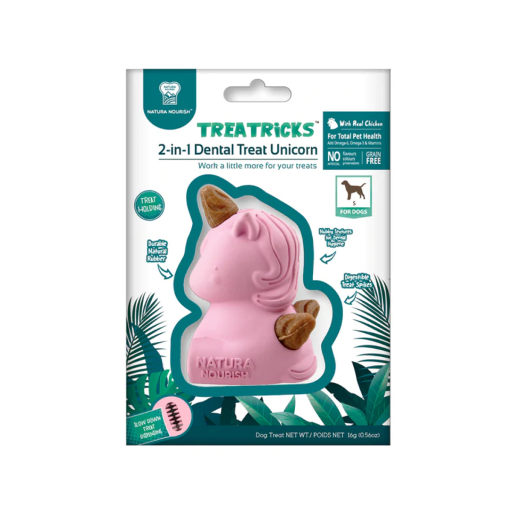 NATURA NOURISH PET TREAT 2 EN 1 DENTAL UNICORNIO