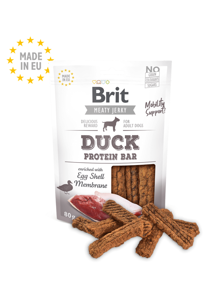 <strong>Brit</strong> Snack para Perros Barritas de Proteína Pato, 80 gr, en bolsa