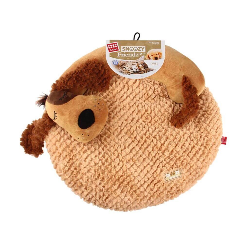 GIGWI COJIN CAMA SNOOZY FRIENDZZZ SERIES PERRO 3D