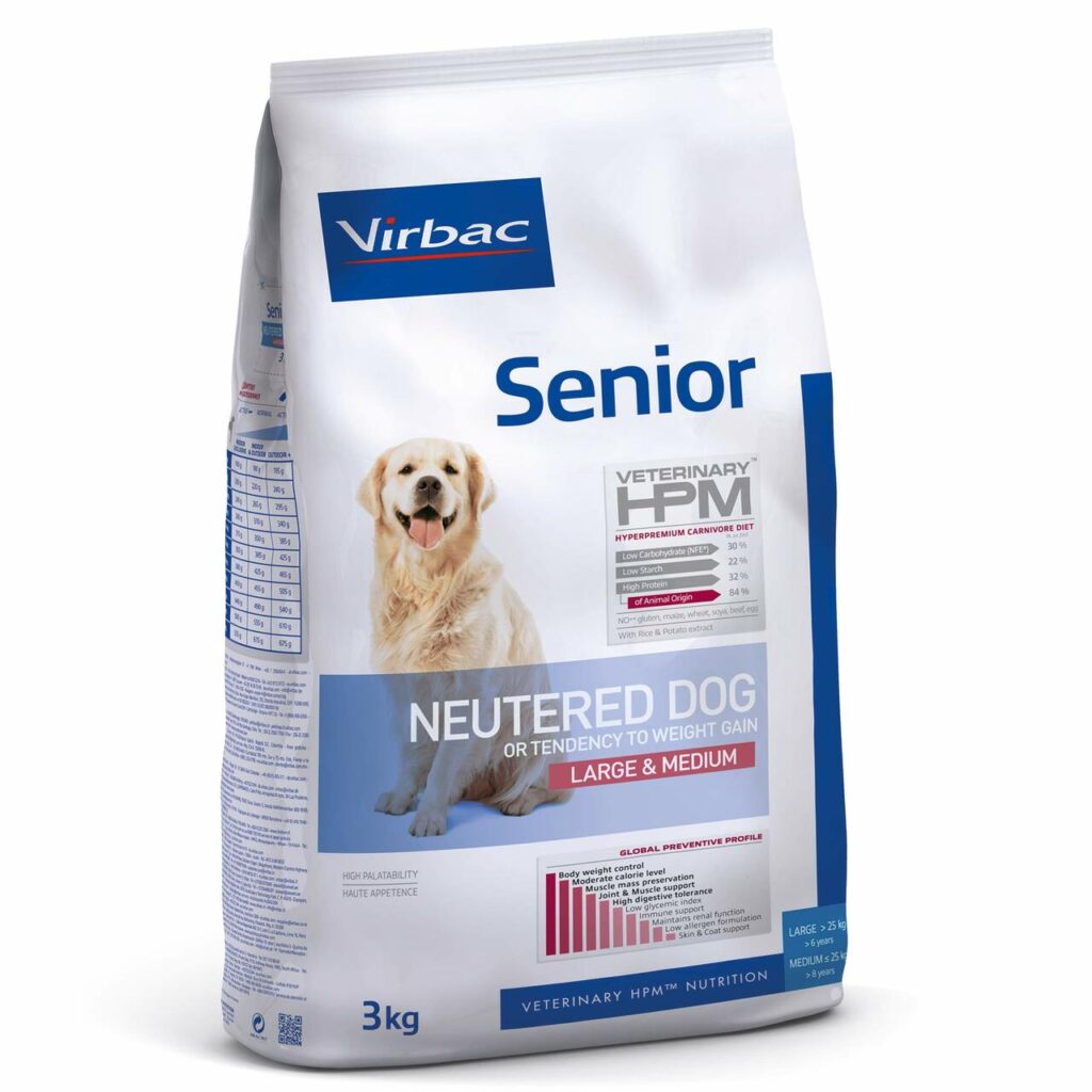 <strong>Virbac HPM</strong> Neutered, Alimento Seco para Perros Esterilizado, Senior, Raza Mediana/Grande, bolsa de 3-12 kg