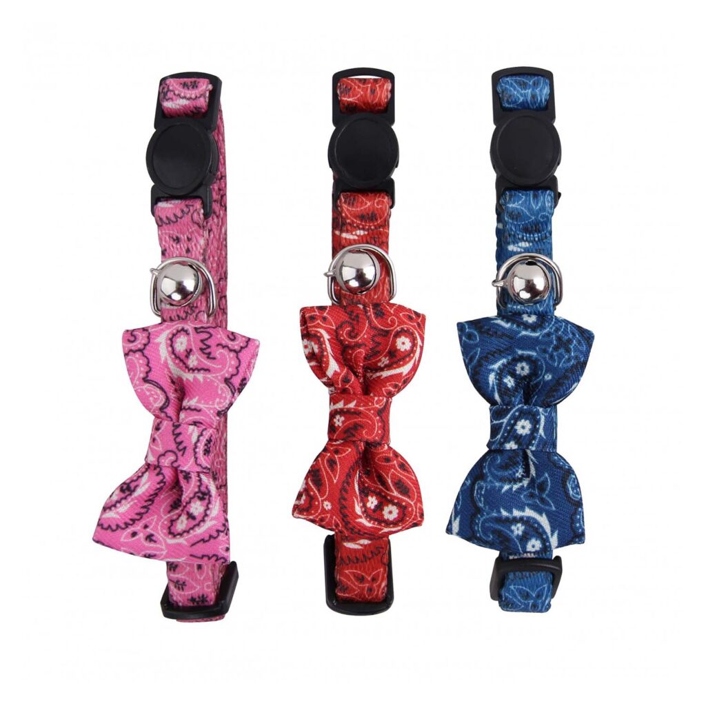 <strong>Pawise</strong> Collar con Humita para Gatos, Diámetro Ajustable 20-30 cm, Nylon Resistente con Cascabel
