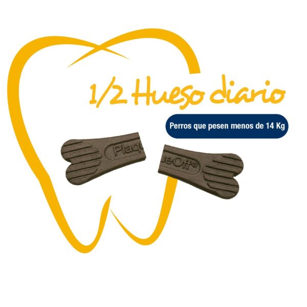 <strong>Plaque Off</strong> Dental Care Bones Natural Bacon, Snack Dental para Perros, Huesitos con Sabor a Tocino, bolsa de 482 gr - Imagen 3