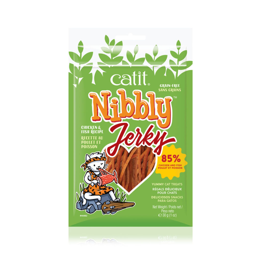 CATIT NIBBLY JERKY POLLO Y PESCADO 30 GR