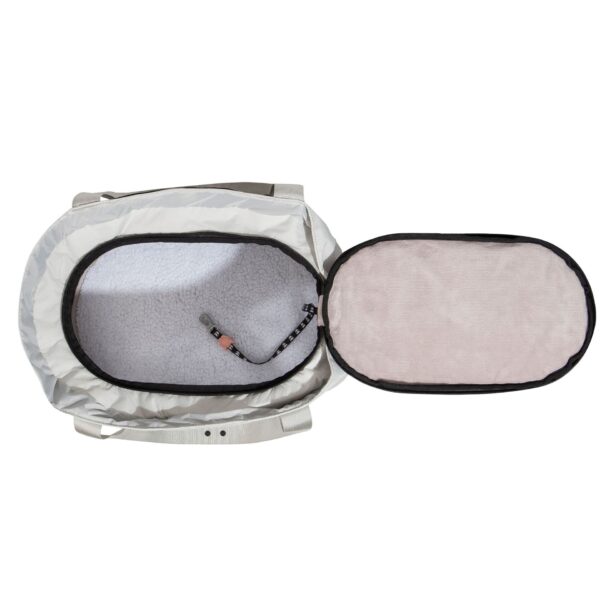 <strong>Zee.Cat</strong> Carrier Kombucha, Bolso Transportador para Gatos, Gris/Celeste - Imagen 4