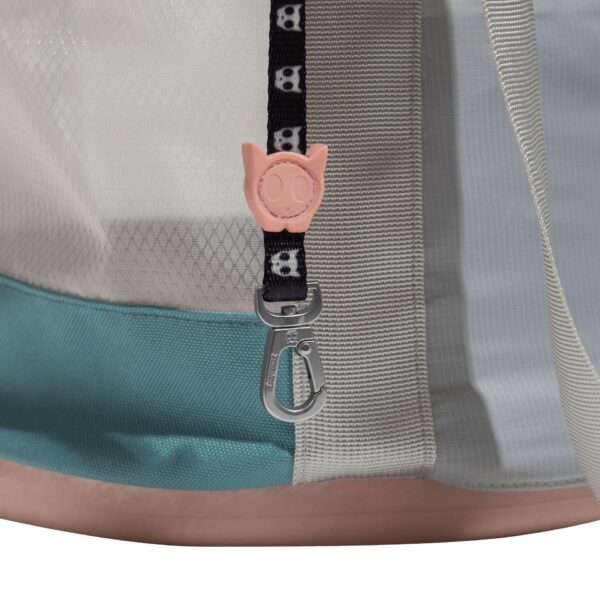 <strong>Zee.Cat</strong> Carrier Kombucha, Bolso Transportador para Gatos, Gris/Celeste - Imagen 3