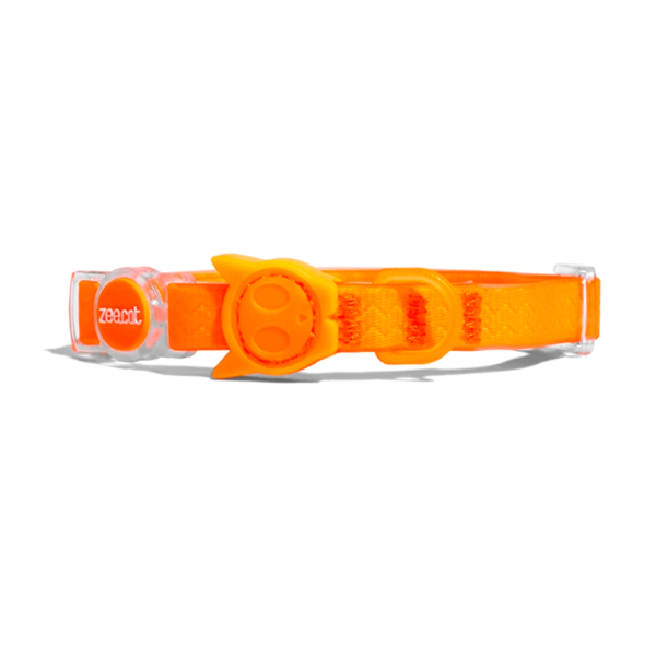<strong>Zee.Cat</strong> Neopro Tangerine, Collar para Gatos, Diámetro Ajustable 20-30 cm