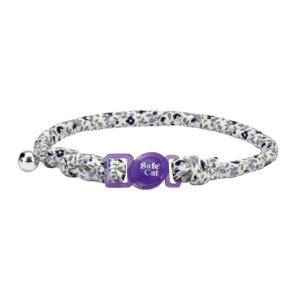 COASTAL SAFE CAT ROUND COLLAR PURPLE FLORAL