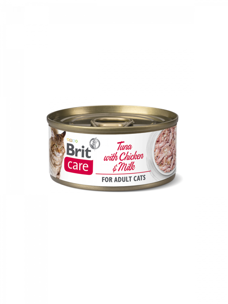 BRIT CARE CAT TUNA WITH CHICKEN AND MILK LATA 70 G