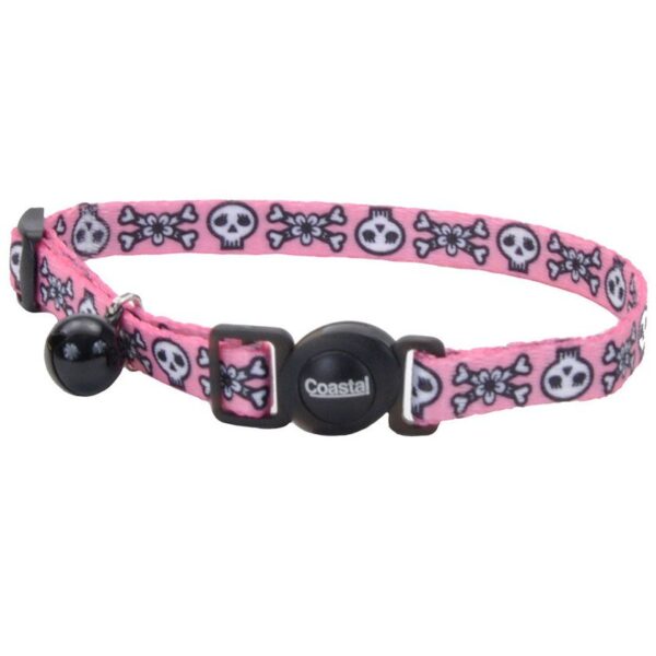 COASTAL FASHION COLLAR CAT PINK SKULLS