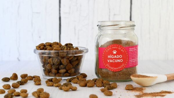<strong>Festín Canino</strong> Sazonador para Perros, Hígado de Vacuno, pote de 50 gr