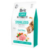 Brit Care Cat Grain Free, Sterilized Urinary Health, Alimento Seco para Gatos Esterilizados, Cuidado Urinario, Libre de Granos, bolsa de 400 gr, 2-7 kg