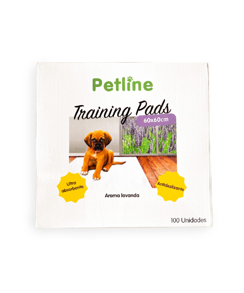 <strong>Petline</strong> Sabanillas de Entrenamiento para Perros, Aroma a Lavanda, Tamaño 60 x 60 cm, Caja de 100 Unidades