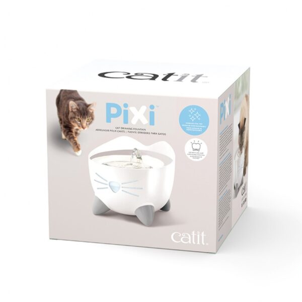 <strong>Catit</strong> Pixi, Fuente Bebedera para Gatos con Filtros, Acero