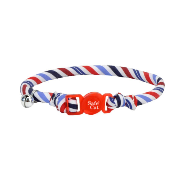<strong>Coastal</strong> Safe Cat Round Collar Stripes para Gatos con Campana Plateada