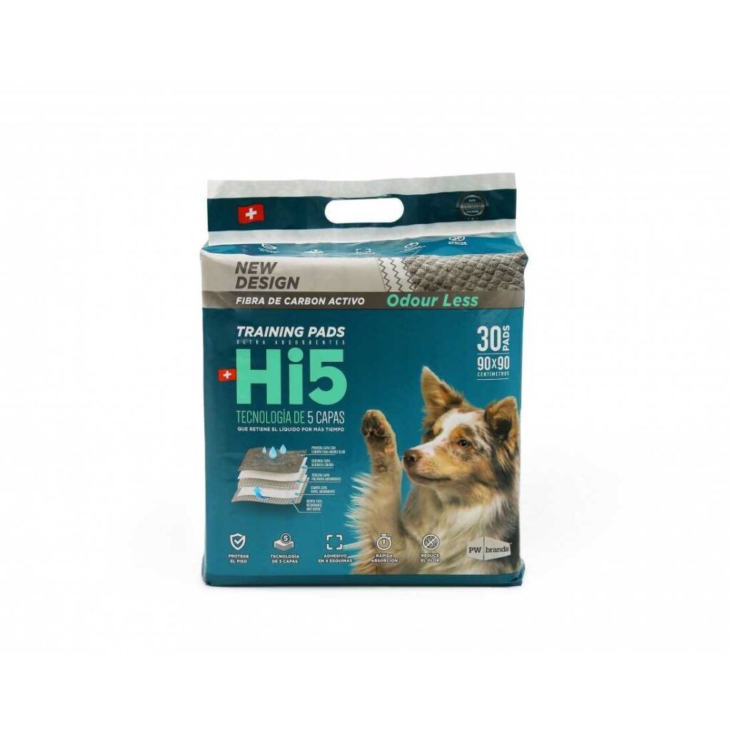 <strong>Hi5</strong> Sabanillas de Entrenamiento con Fibras de Carbón Activo, Training Pads 90 x 90 cm, 30 unidades