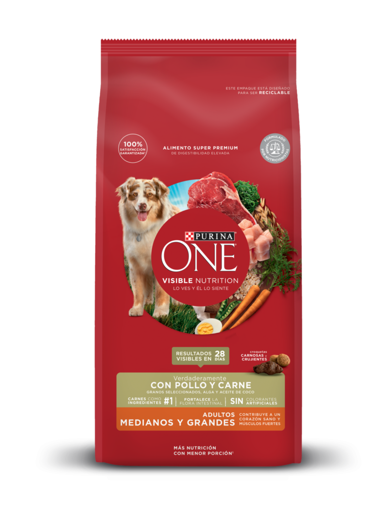 <strong>Purina ONE</strong> Alimento Seco para Perros, Adulto, Raza Mediana/Grande, Pollo y Carne, bolsa de 6-12 kg
