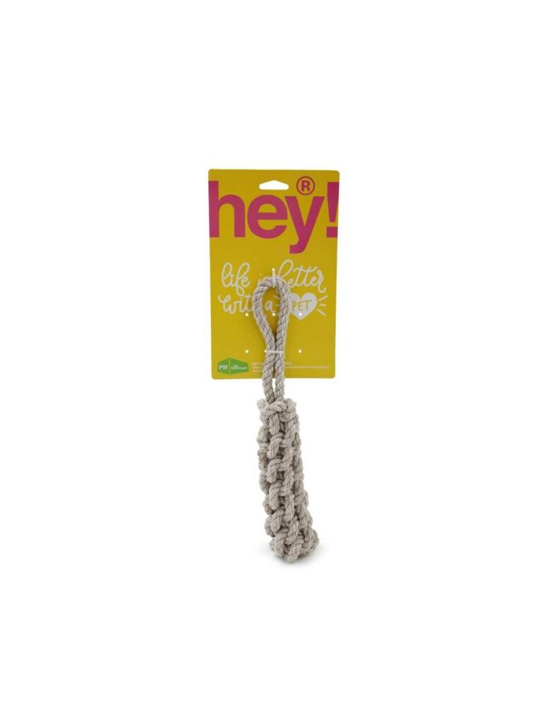 HEY! JUGUETE CUERDA TRENZA CAFE 34X5 CM