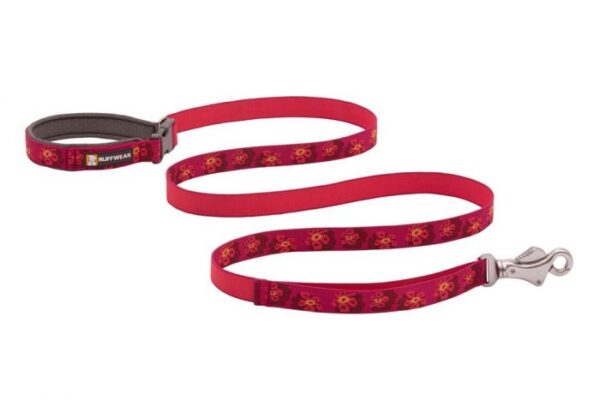 <strong>Ruffwear</strong> Flat Out Alpenglow Burst, Correa Manos Libres de Polyester Duradero y Resistente para Perros, Medidas: 1,8 mt de largo, 25 mm de ancho