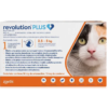 Revolution PLUS Solución Tópica, Antiparasitario Interno y Externo para Gatos, 2.5-5 kg, 1 pipeta de 0.5 ml (dosis mensual)